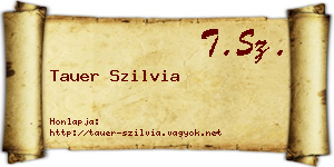 Tauer Szilvia névjegykártya